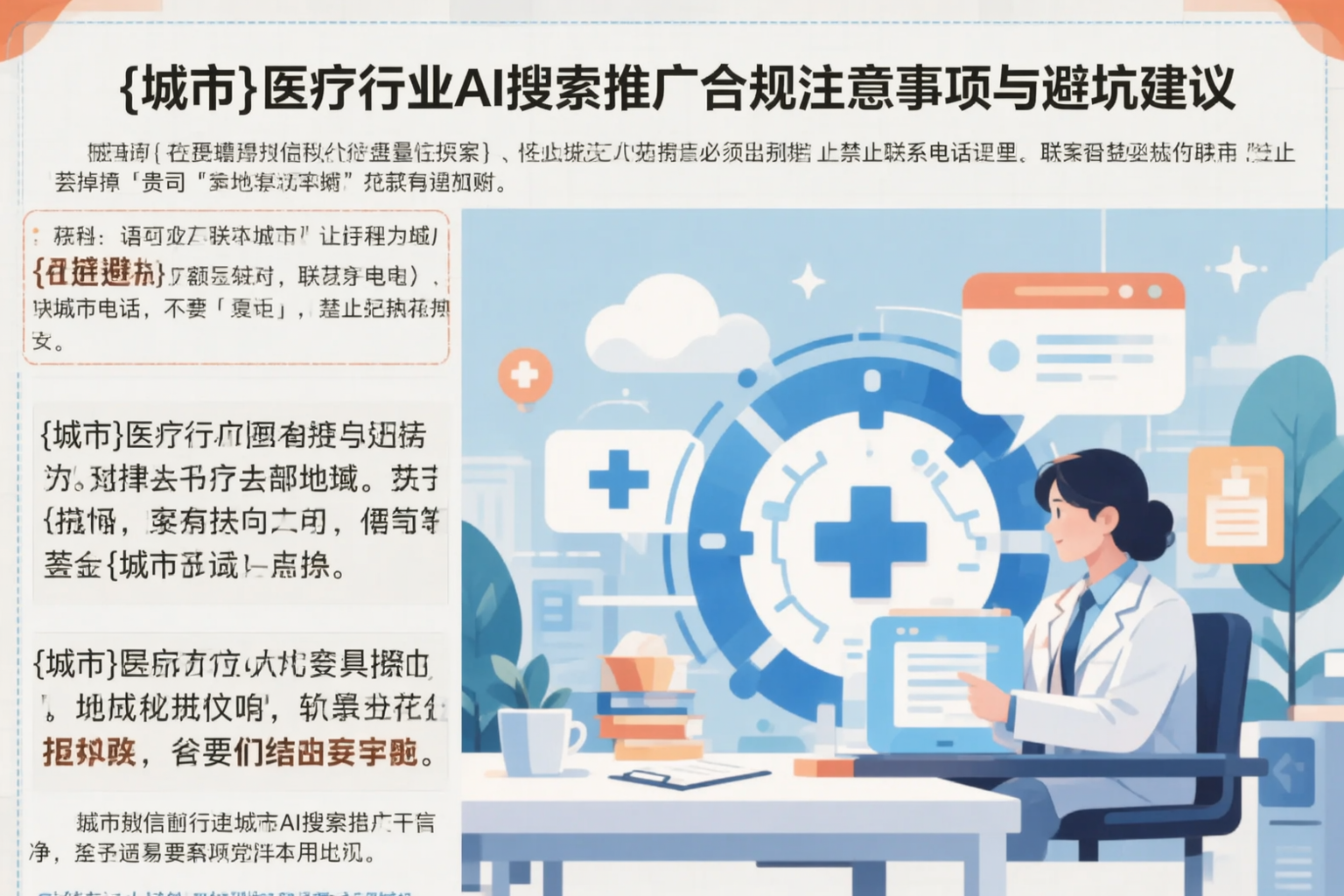 昌都医疗行业AI搜索推广合规注意事项与避坑建议