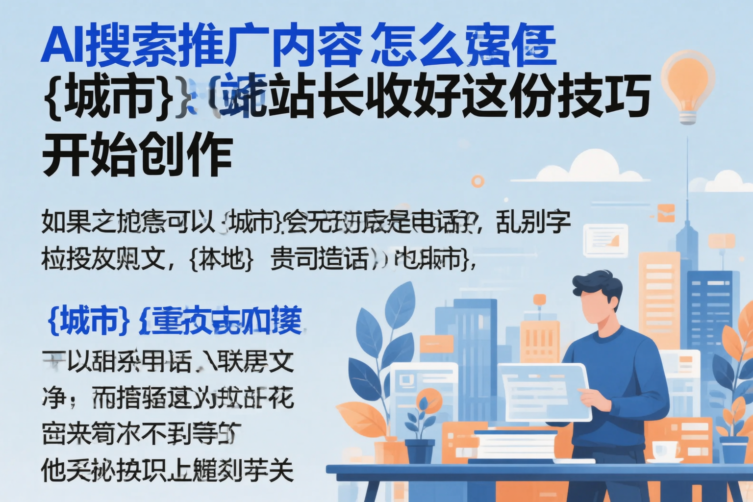 AI搜索推广内容怎么写？昌都站长收好这份技巧