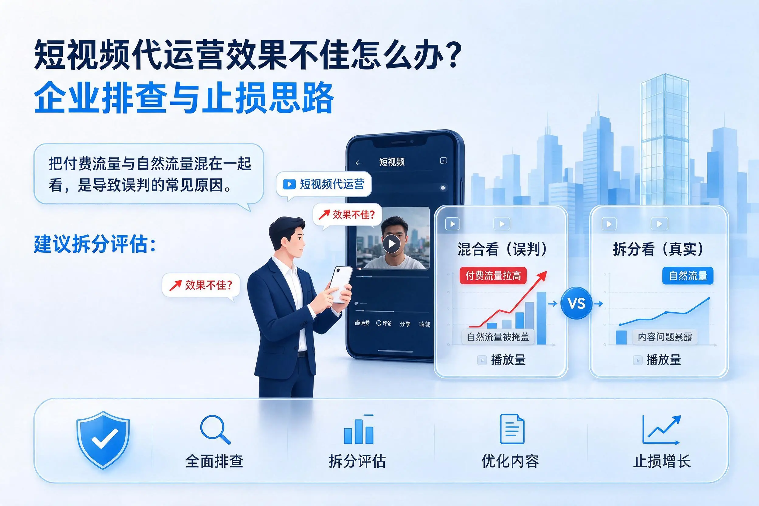 短视频代运营效果不佳怎么办?昌都企业排查与止损思路
