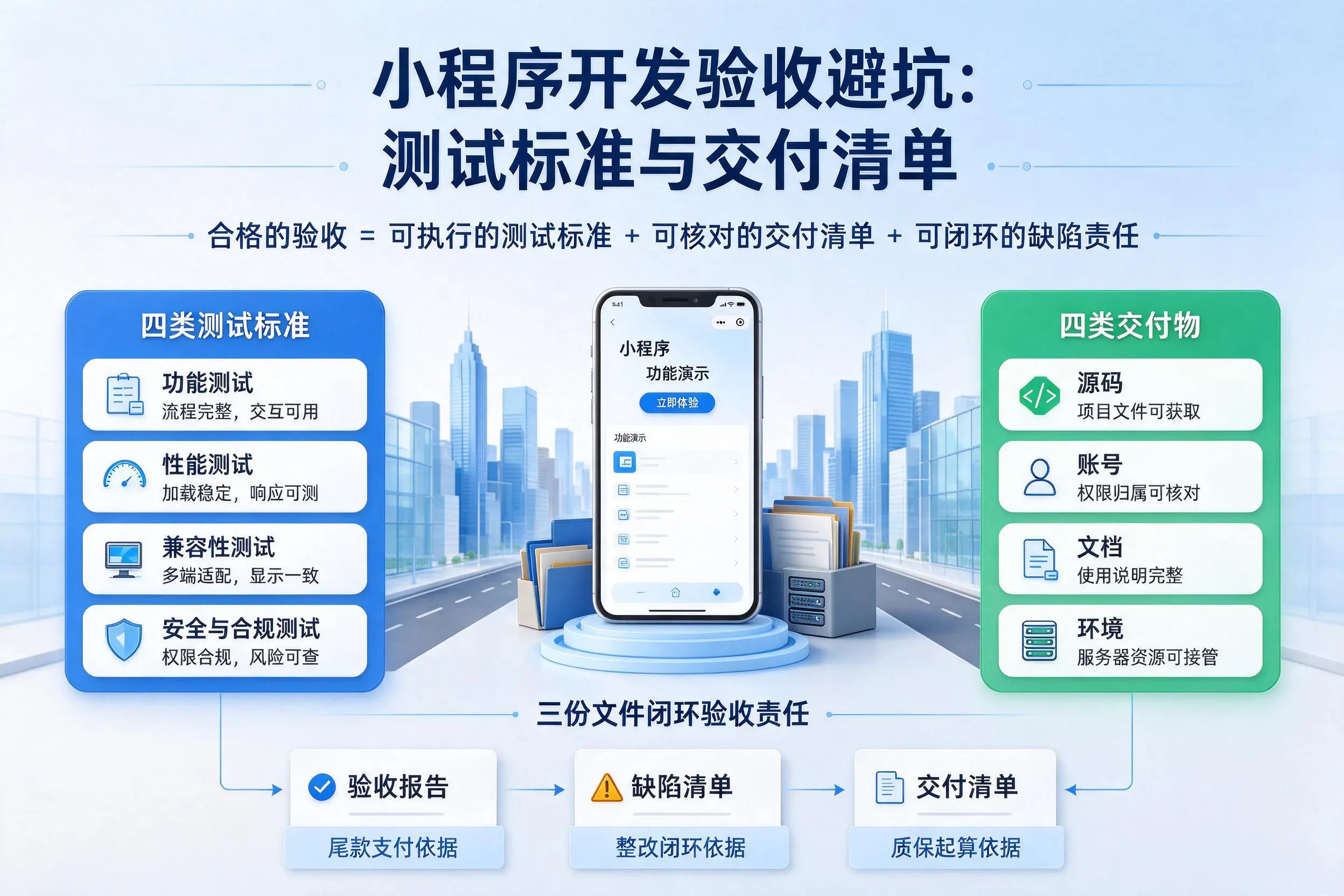 昌都小程序开发验收避坑：测试标准与交付清单